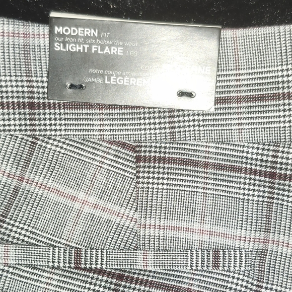 Le Chateau modern fit plaid dress  pants with slight flare sz 12 NWT - Picture 11 of 15